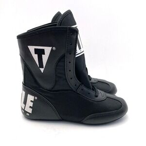 Title Boxing Mid Top Boxing Shoes Boots Kids Size 2 EU 33.5 Black Never Worn